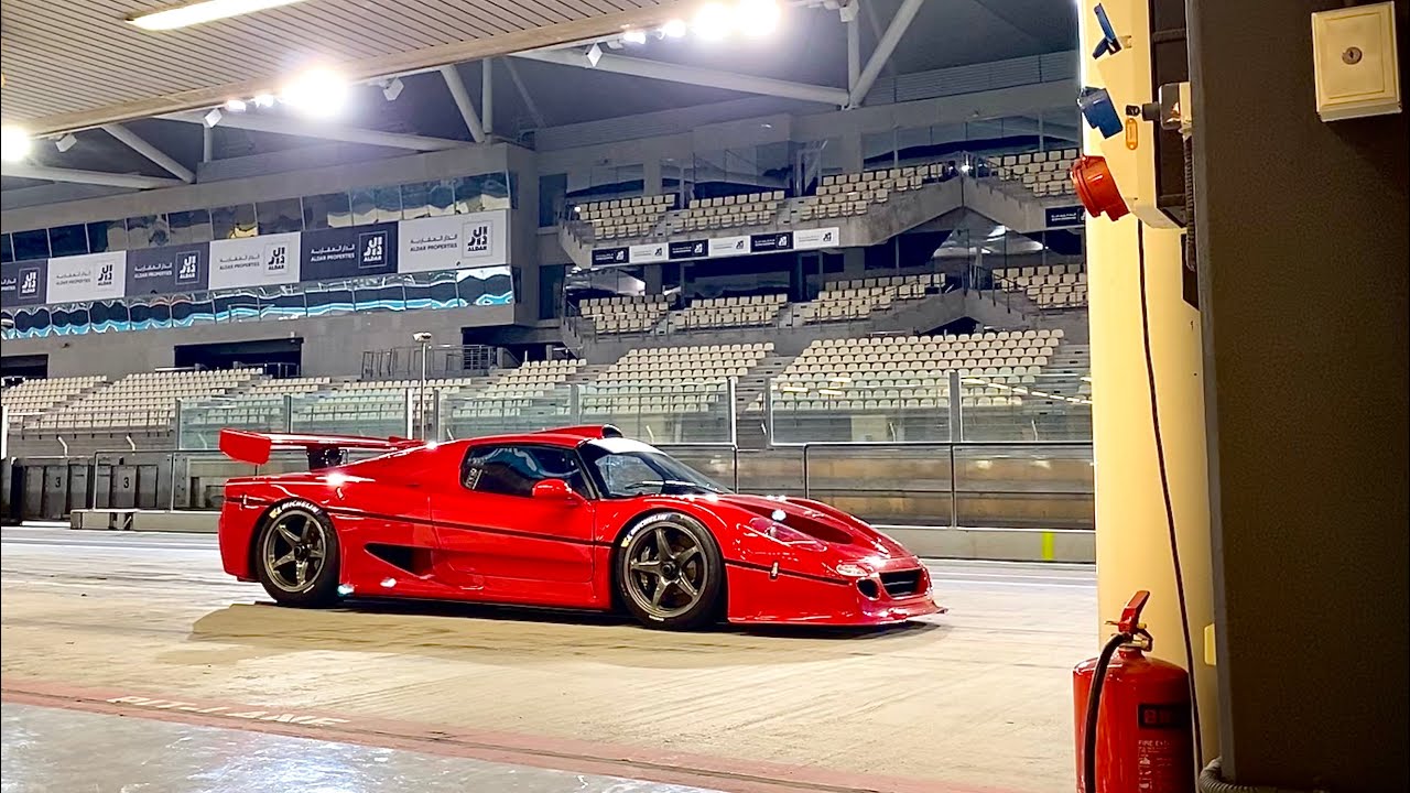 Ferrari F50 GT1 Goes All Out Around Yas Marina F1 Circuit In Abu Dhabi