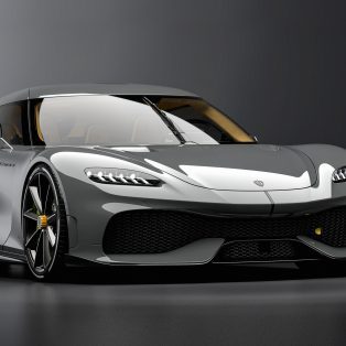 Front angled view of the Koenigsegg Gemera