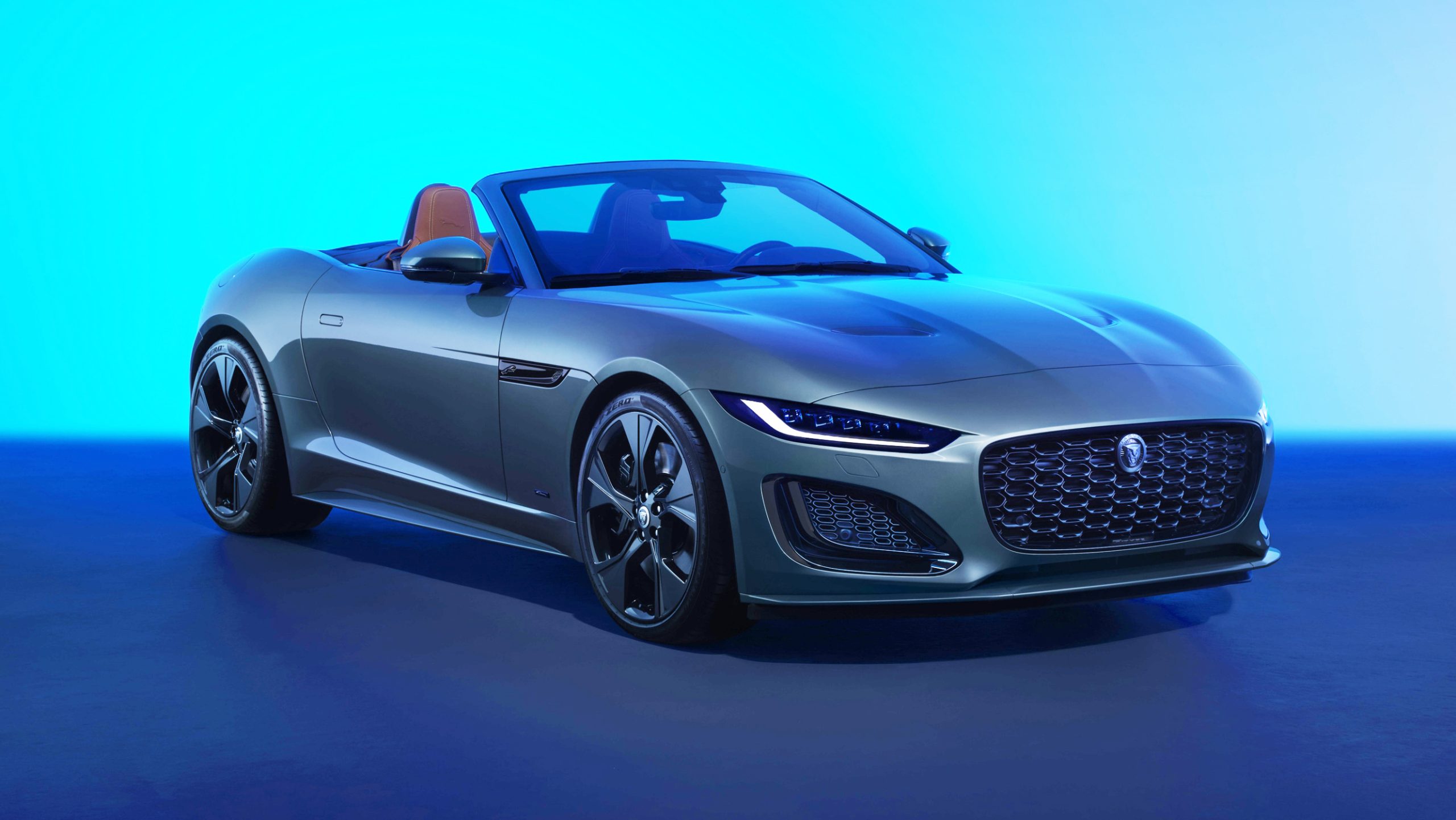 Front angled view of the Jaguar F-Type convertible