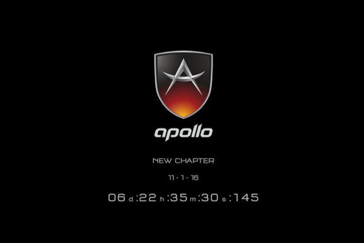 Image showing the Apollo logo on a black background