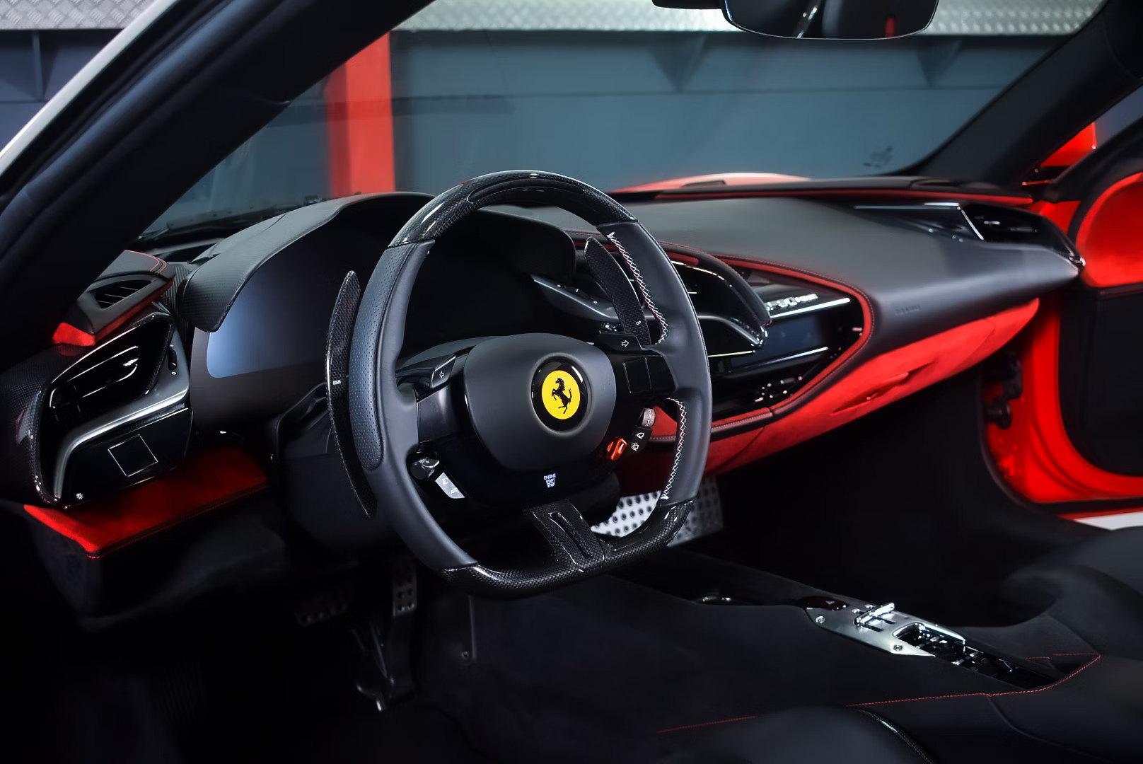 Interior-of-a-2022-Rosso-Corsa-Ferrari-SF90-Spider
