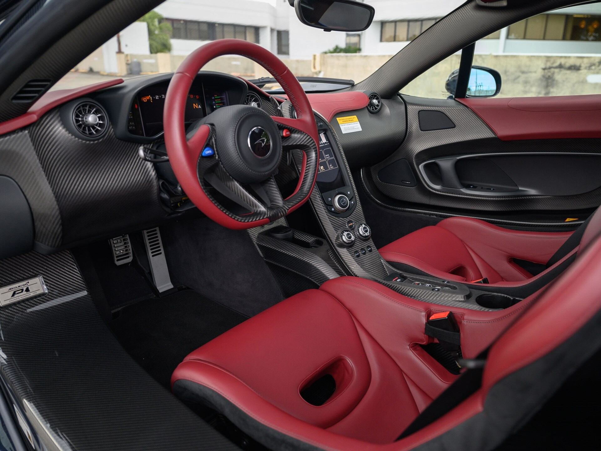 interior of a grey 2015 McLaren P1