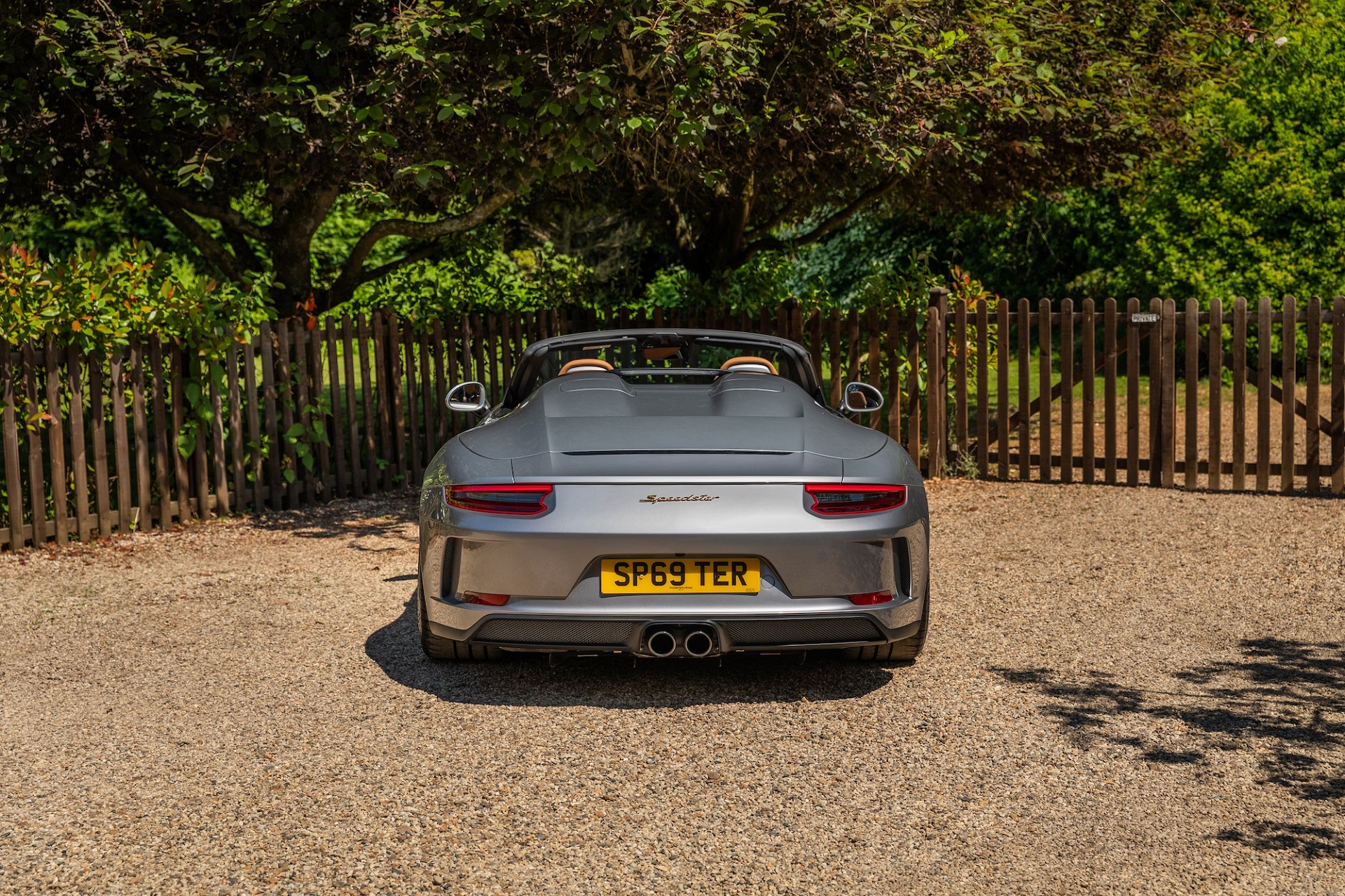 rear view of a 2019 Porsche 911 Speedster with Heritage Design Package