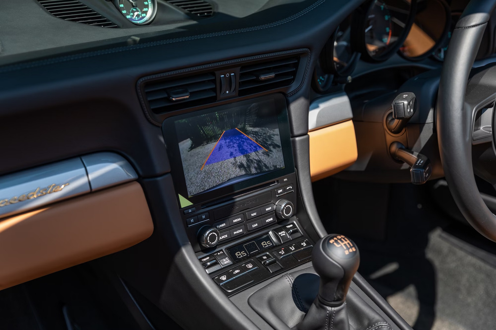 Interior of a 2019 Porsche 911 Speedster with Heritage Design Package