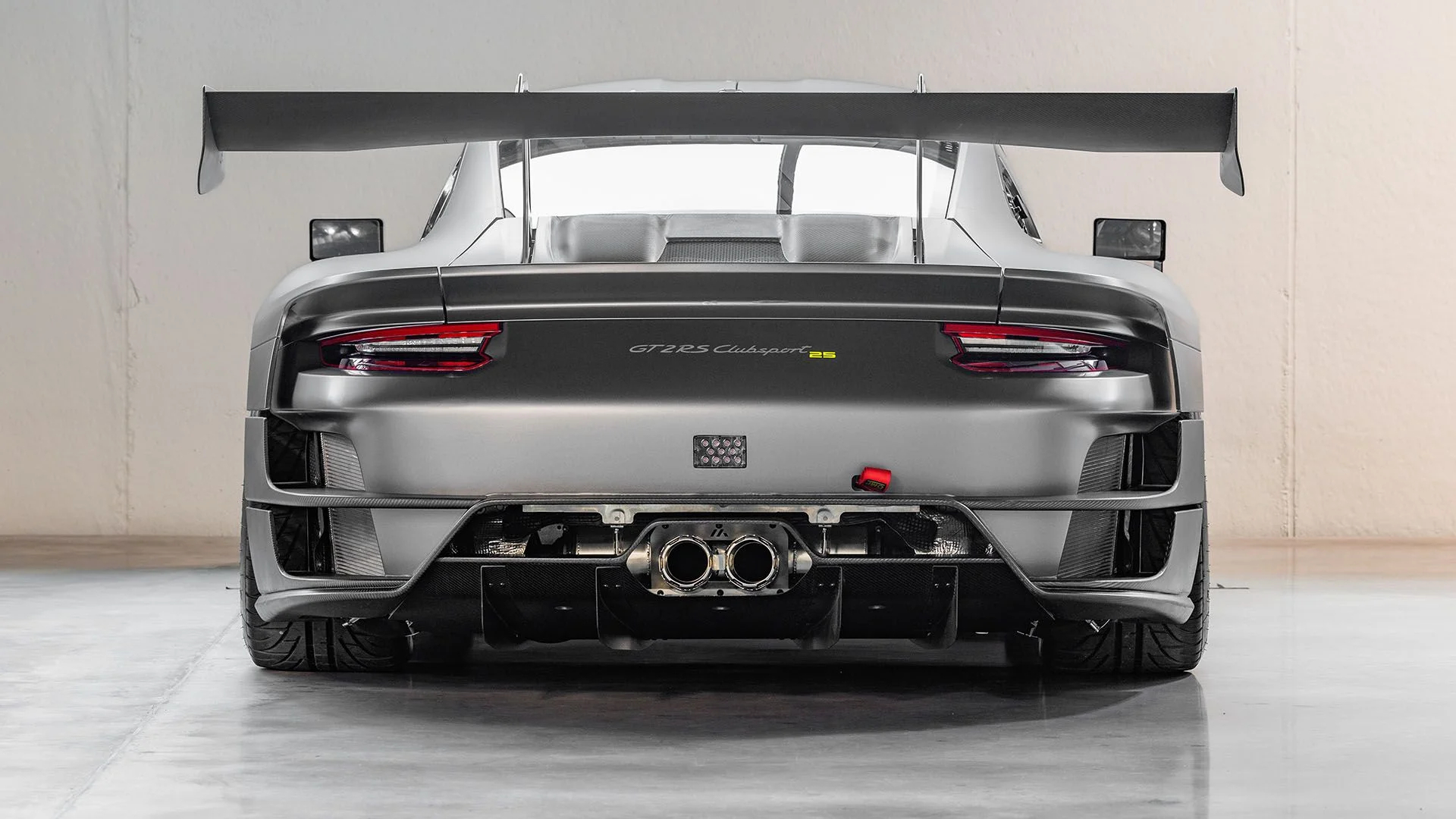 rear view of the 2022 Porsche 911 GT2 RS Clubsport 25 'Manthey Racing'