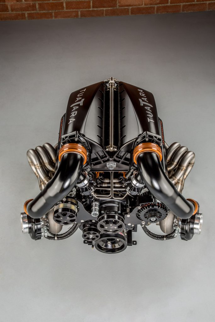 SSC Tuatara engine top down view