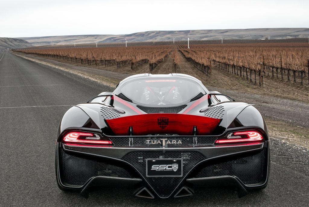 SSC Tuatara rear with wing raised