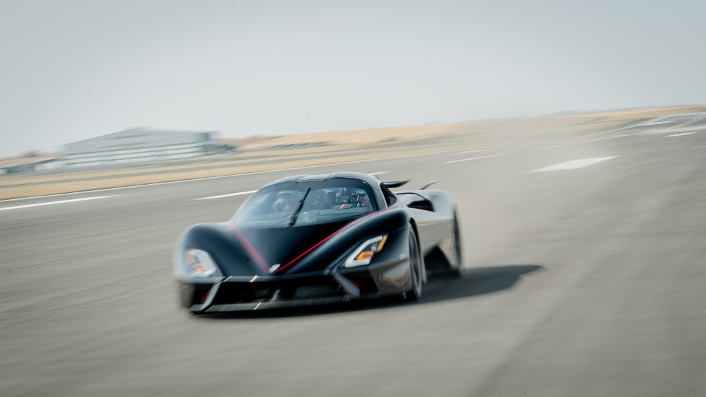 SSC Tuatara on a runway