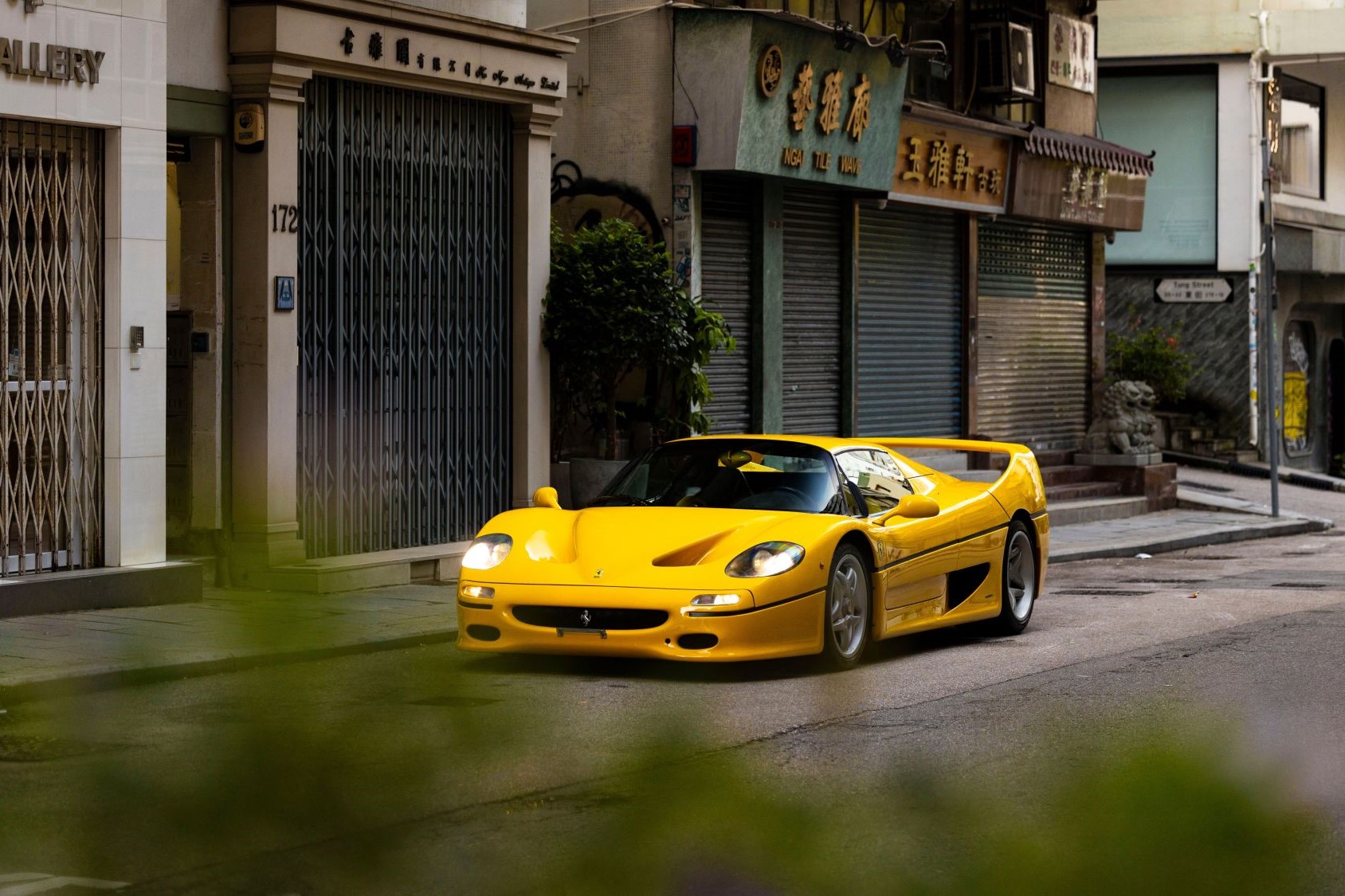 Front angled view of a Ferrari F50