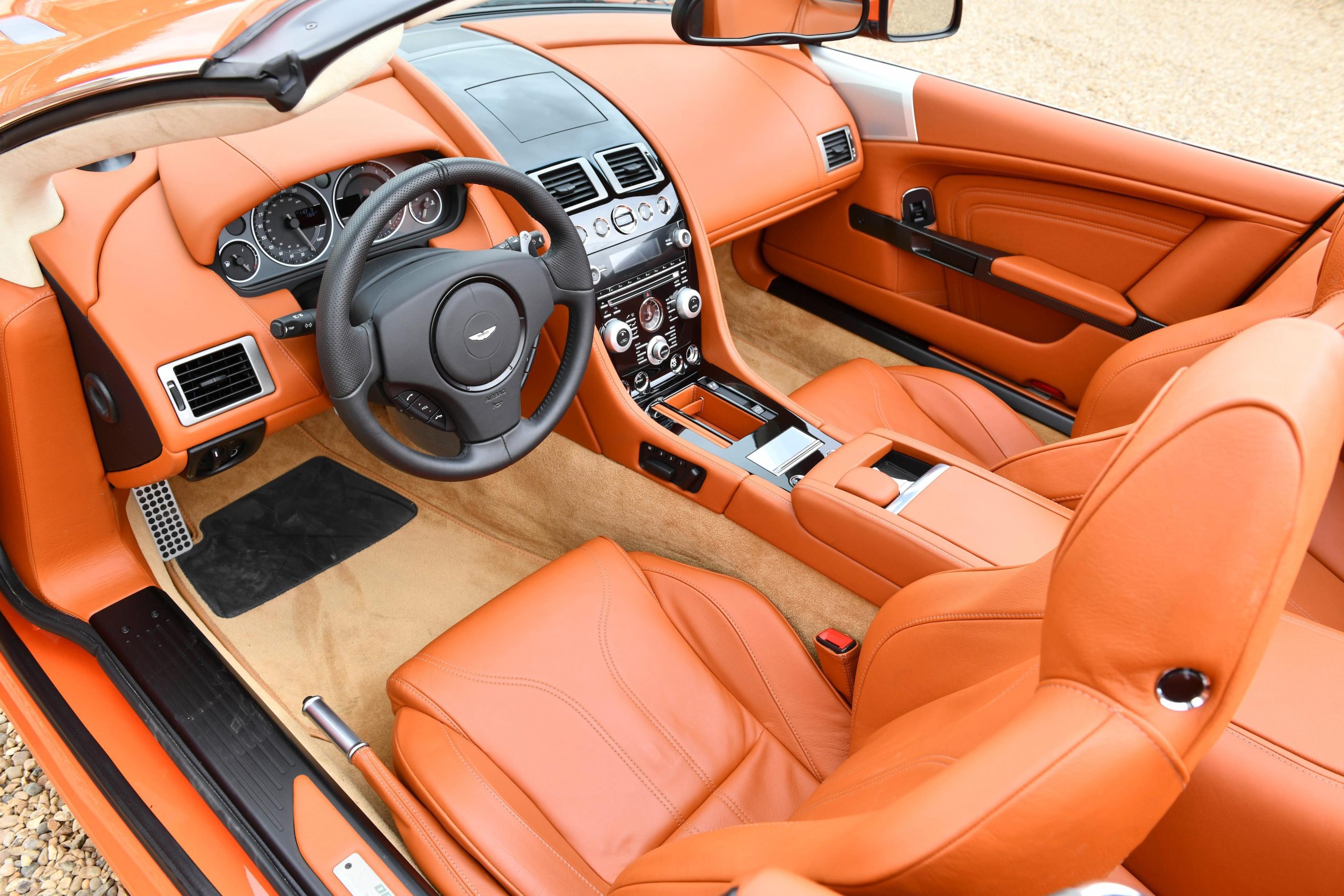 Interior of an Aston Martin DBS Volante