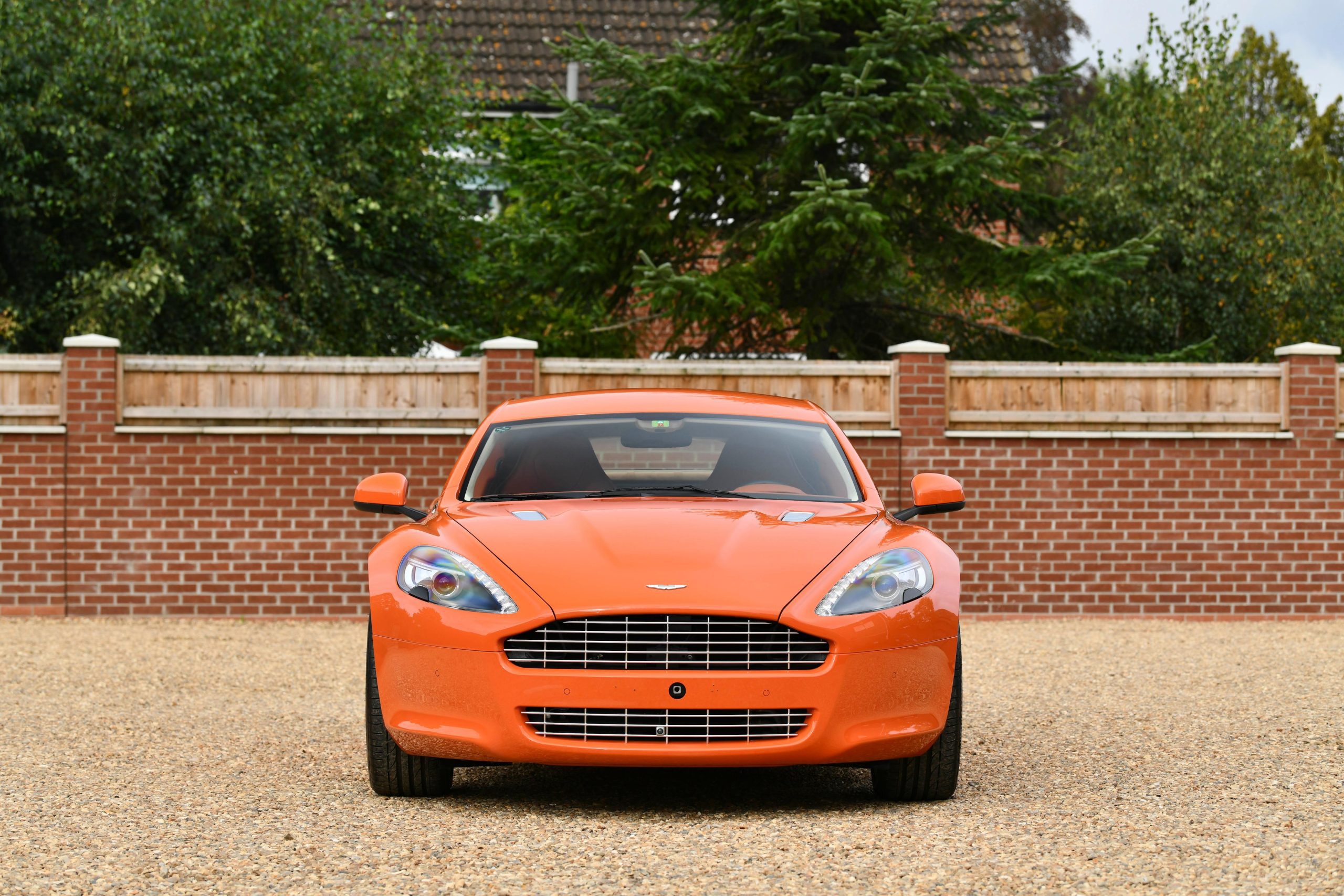 frontal view of an Aston Martin Rapide