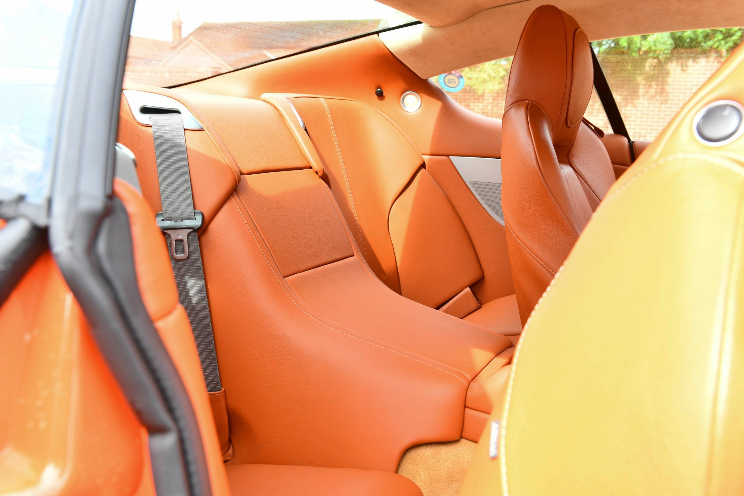 Interior of an Aston Martin DB9 coupe