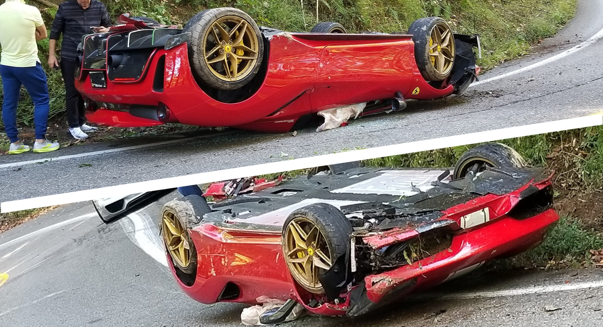 Ferrari 488 crash