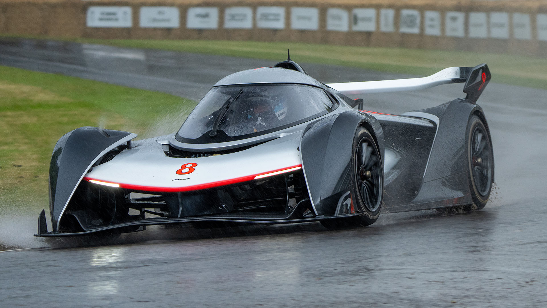 Mika Häkkinen drives the McLaren Solus GT at the Goodwood Festival of Speed