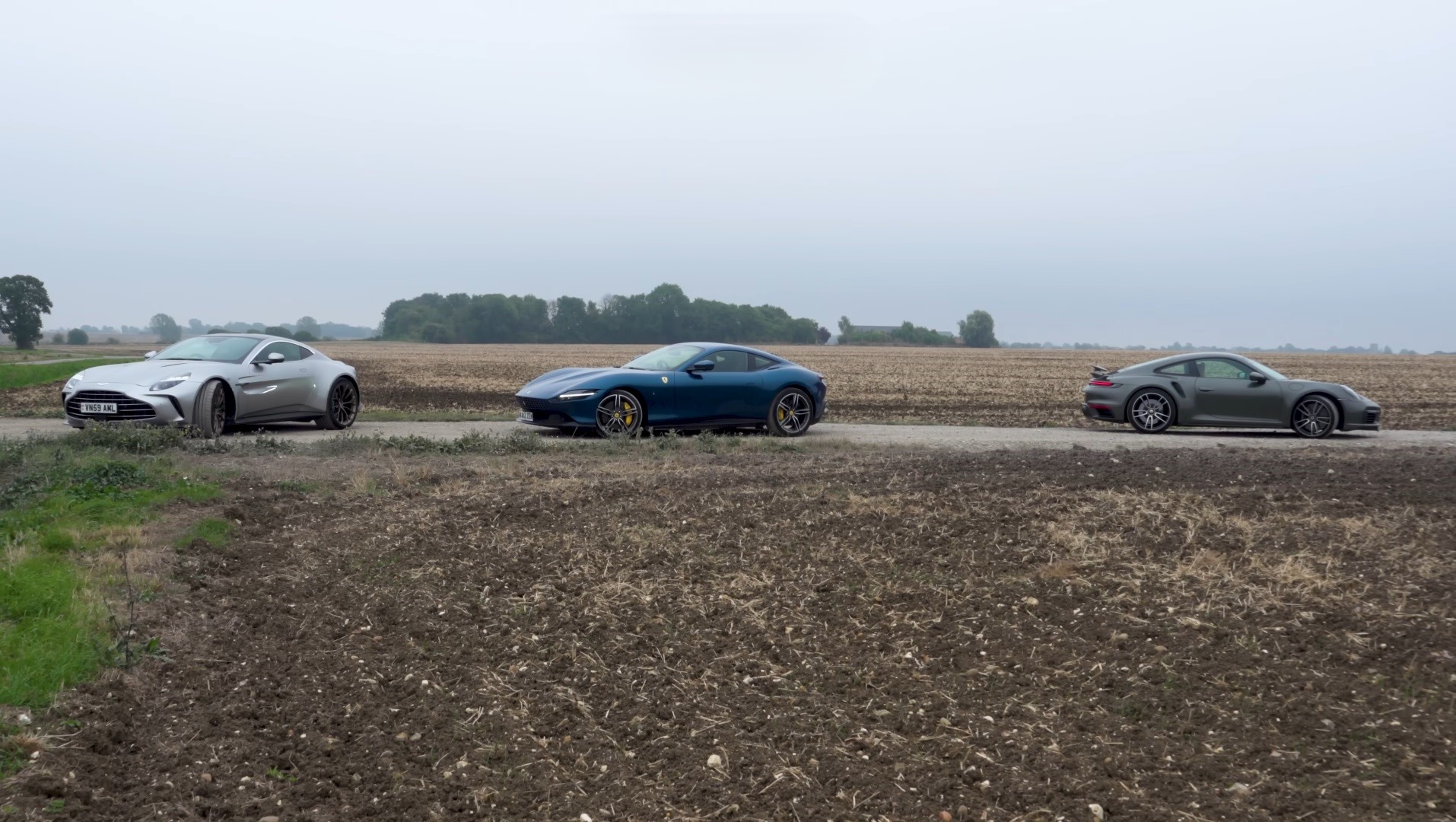 Aston Martin Vantage, Ferrari Roma, and Porsche 911 Turbo S Compared