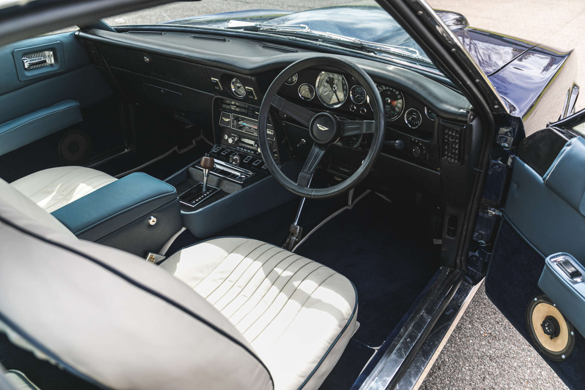 Interior shot of a an 1973 Aston Marting V8 V540