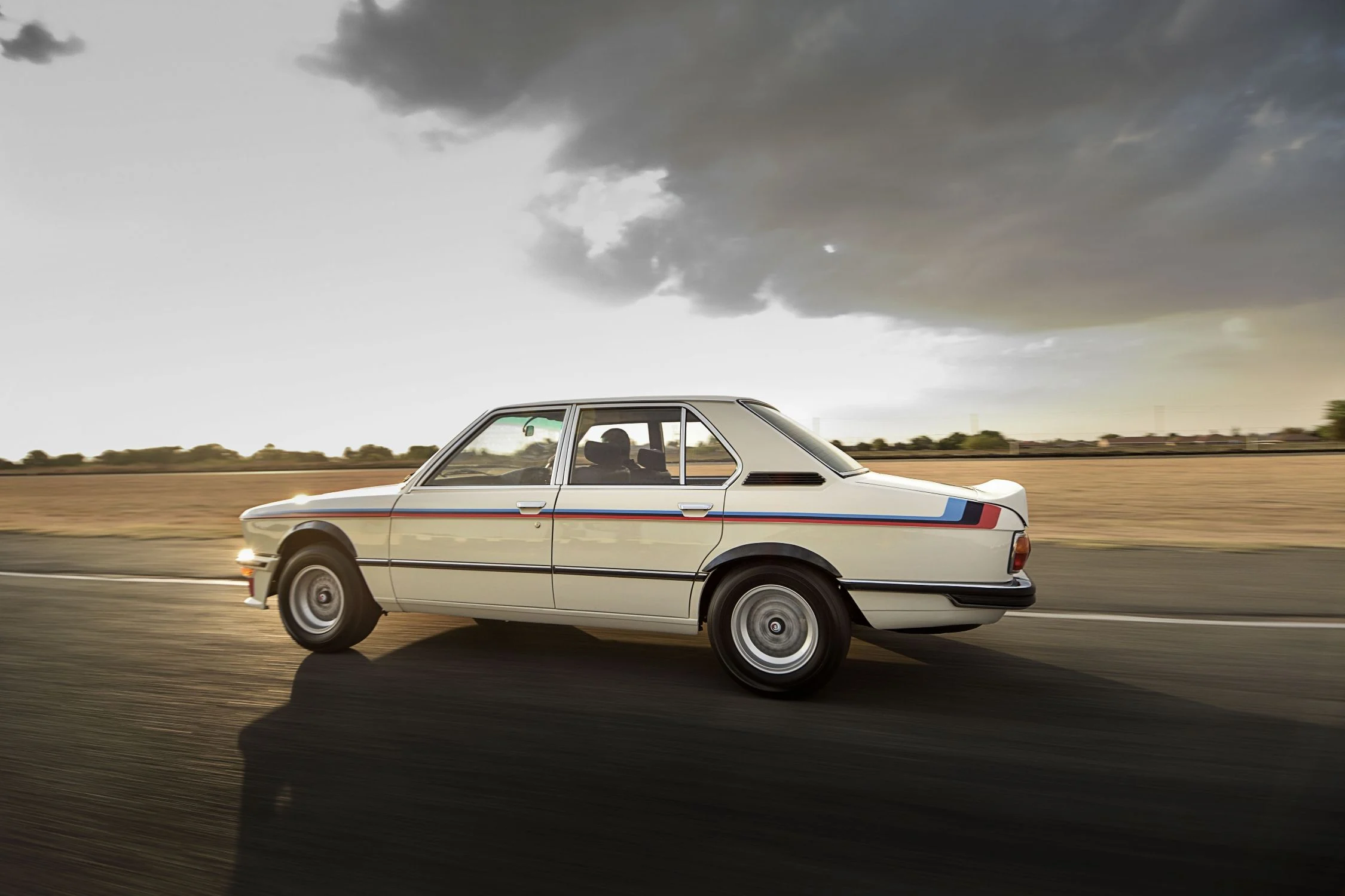 Side view of a 1976 BMW 530 MLE South African Homologation