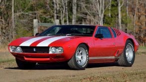 3/4 front view of a Shelby MkV DeTomaso-Mangusta